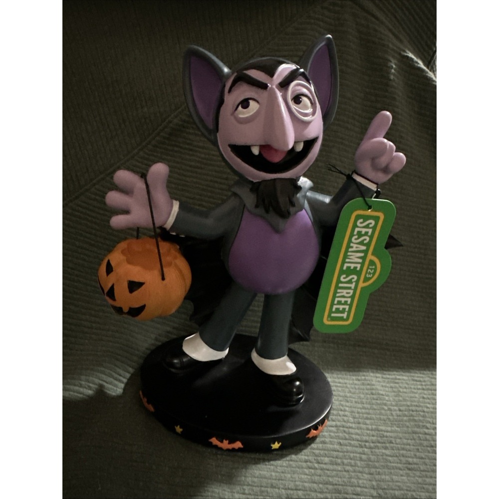 Sesame Street Halloween Bat Costume Count Von Count 9" Figurine Statue Decor